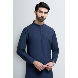 Navy Blue Cotton Shalwar Kameez