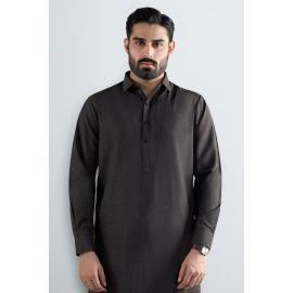 Dark Brown Wash & Wear Shalwar Kameez