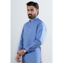 Blue Cotton Shalwar Kameez