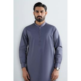 Dark Grey Cotton Shalwar Kameez