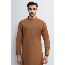 Brown Cotton Shalwar Kameez