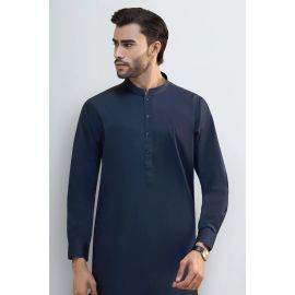 Navy Blue Cotton Shalwar Kameez