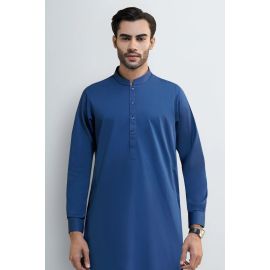 Royal Blue Cotton Shalwar Kameez
