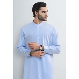 Sky Blue Cotton Shalwar Kameez