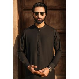 Black Wash & Wear Shalwar Kameez