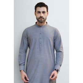 Light Grey Wash & Wear Shalwar Kameez