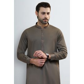 Dark Brown Cotton Shalwar Kameez