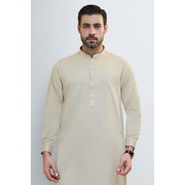 Dark Fawn Cotton Shalwar Kameez