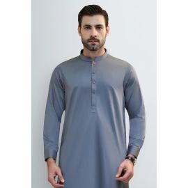 Grey Cotton Shalwar Kameez