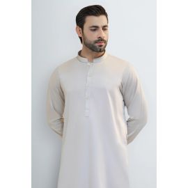 Light Beige Cotton Shalwar Kameez