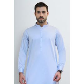 Light Blue Cotton Shalwar Kameez