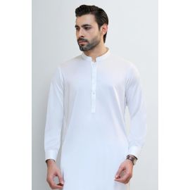 Off White Cotton Shalwar Kameez