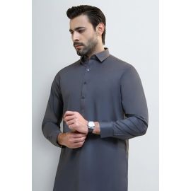Dark Brown Cotton Shalwar Kameez