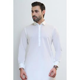 Off White Cotton Shalwar Kameez