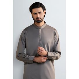 Dark Beige Wash & Wear Shalwar Kameez