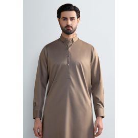 Brown Wash & Wear Shalwar Kameez