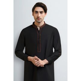 Black Wash & Wear Shalwar Kameez