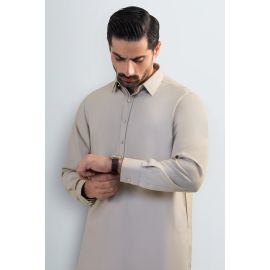 Khaki Wash & Wear Shalwar Kameez