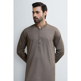 Brown Wash & Wear Shalwar Kameez
