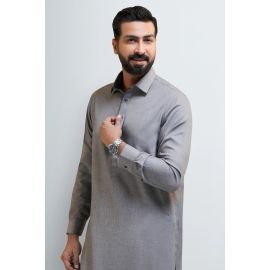 Light Grey Wash & Wear Shalwar Kameez
