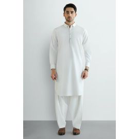 Off White Wash & Wear Shalwar Kameez