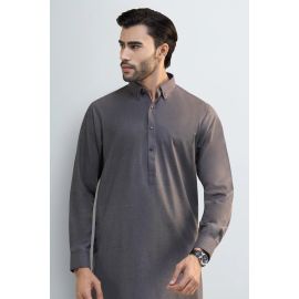 Dark Grey Wash & Wear Shalwar Kameez