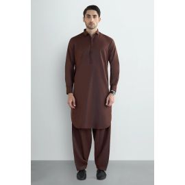 Rust Wash & Wear Shalwar Kameez