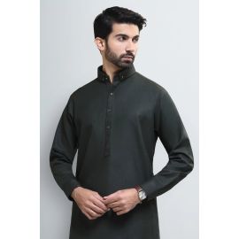Dark Green Wash & Wear Shalwar Kameez