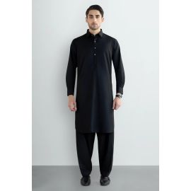 Black Wash & Wear Shalwar Kameez