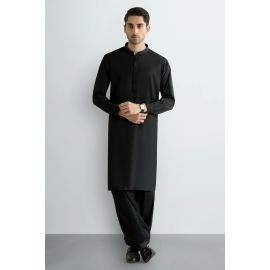 Black Wash & Wear Shalwar Kameez