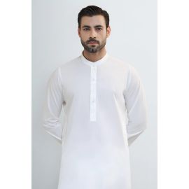 Cream Wash & Wear Shalwar Kameez