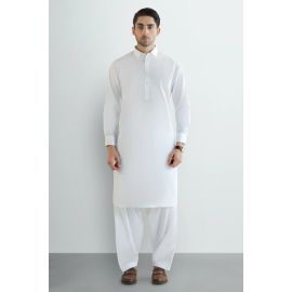 Off White Wash & Wear Shalwar Kameez