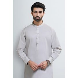 Beige Cotton Shalwar Kameez