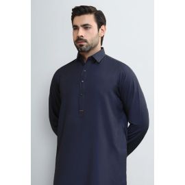 Navy Blue Wash & Wear Shalwar Kameez