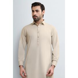 Fawn Wash & Wear Shalwar Kameez
