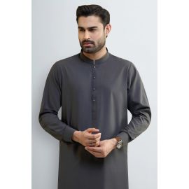 Dark Grey Wash & Wear Shalwar Kameez