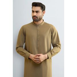 Light Brown Wash & Wear Shalwar Kameez