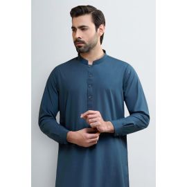 Teal Blue Wash & Wear Shalwar Kameez