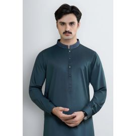 Dark Green Wash & Wear Shalwar Kameez