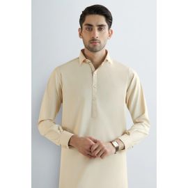 Fawn Wash & Wear Shalwar Kameez