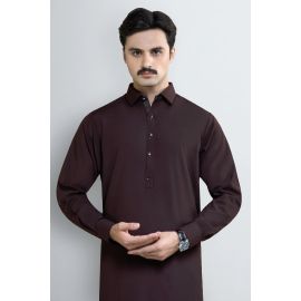 Maroon Wash & Wear Shalwar Kameez