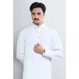 Off White Wash Wear Shalwar Kameez