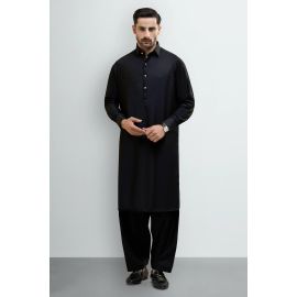 Black Wash & Wear Shalwar Kameez