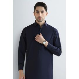 Navy Blue Wash & Wear Shalwar Kameez
