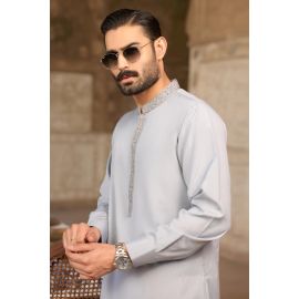 Light Grey Wash & Wear Shalwar Kameez