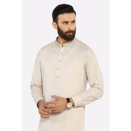 Light Beige Wash & Wear Shalwar Kameez