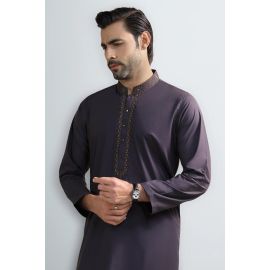 Coffee Brown Wash & Wear Kurta Pajama