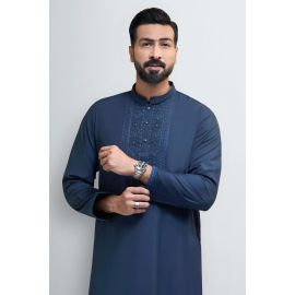 Teal Blue Wash & Wear Kurta Pajama