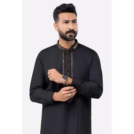 Black Wash & Wear Shalwar Kameez