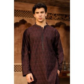 Burgundy Wash & Wear Kurta Pajama
